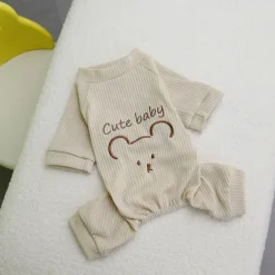 Dog Cat Jumpsuit Cute Casual Winter Warm Breathable Soft Washable Comfortable Outdoor Casual Daily Dog Clothing for Bichon Frise Pomeranian Baby Pet Papillon Small