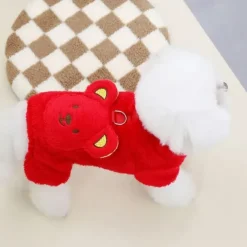 Dog Cat Jumpsuit Cute Casual Winter Warm Breathable Soft Washable Comfortable Outdoor Casual Daily Dog Clothing for Bichon Frise Pomeranian Baby Pet Papillon Small