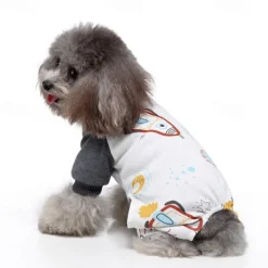 Dog Cat Pajamas Cute Casual Winter Waterproof Breathable Soft Washable Comfortable Casual Daily Dog Clothing for Bichon Frise Pomeranian Baby Pet Papillon Small