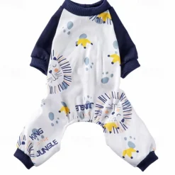 Dog Cat Pajamas Cute Casual Winter Waterproof Breathable Soft Washable Comfortable Casual Daily Dog Clothing for Bichon Frise Pomeranian Baby Pet Papillon Small