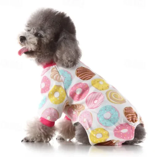 Dog Cat Pajamas Cute Casual Winter Waterproof Breathable Soft Washable Comfortable Casual Daily Dog Clothing for Bichon Frise Pomeranian Baby Pet Papillon Small
