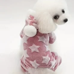 Dog Cat Pajamas Cute Casual Winter Breathable Soft Washable Comfortable Outdoor Casual Daily Dog Clothing for Bichon Frise Pomeranian Baby Pet Papillon Small