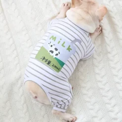 Dog Cat Pajamas Fashion Cute Winter Soft Washable Comfortable Indoor Casual Daily Dog Clothing for Bichon Frise Poodle Pomeranian Baby Pet Papillon