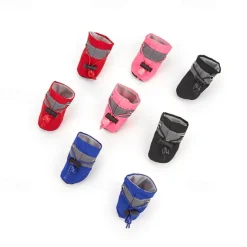 Dog Cat Pets Boots / Shoes Rain Boots Anti-Slip Waterproof Sneaker Solid Colored For Pets Waterproof Fabric Black