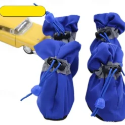 Dog Cat Pets Boots / Shoes Rain Boots Anti-Slip Waterproof Sneaker Solid Colored For Pets Waterproof Fabric Black