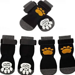 Dog Cat Pets Socks Anti-Slip Casual Daily Christmas Animal Round Dots Solid Colored For Pets Waterproof Fabric Straw Multicolor