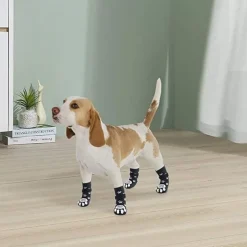 Dog Cat Pets Socks Anti-Slip Casual Daily Christmas Animal Round Dots Solid Colored For Pets Waterproof Fabric Straw Multicolor