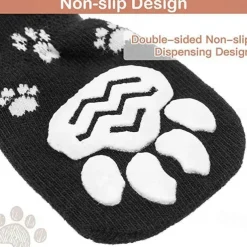 Dog Cat Pets Socks Anti-Slip Casual Daily Christmas Animal Round Dots Solid Colored For Pets Waterproof Fabric Straw Multicolor