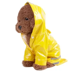 Dog Cat Rain Coat Jacket Raincoat Reflective Band Puppy Clothes Fashion Waterproof Windproof Trendy Reflective Waterproof Outdoor Dog Clothing