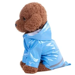 Dog Cat Rain Coat Jacket Raincoat Reflective Band Puppy Clothes Fashion Waterproof Windproof Trendy Reflective Waterproof Outdoor Dog Clothing