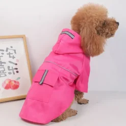 Dog Cat Rain Coat Rain Jacket Fashion Classic Reflective Waterproof Soft Washable Comfortable Outdoor Casual Daily Dog Clothing for Bichon Frise Pomeranian Baby Pet Papillon Small