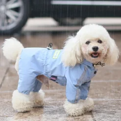 Dog Cat Rain Coat Rain Jacket Fashion Cute Winter Reflective Waterproof Breathable Soft Washable Outdoor Casual Daily Dog Clothing for Bichon Frise Pomeranian Baby Pet Papillon Small