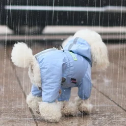 Dog Cat Rain Coat Rain Jacket Fashion Cute Winter Reflective Waterproof Breathable Soft Washable Outdoor Casual Daily Dog Clothing for Bichon Frise Pomeranian Baby Pet Papillon Small