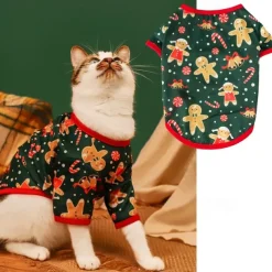 Dog Cat Shirt / T-Shirt Fashion Party Winter Waterproof Breathable Soft Washable Comfortable Christmas Party Casual Daily Festival Dog Clothing for Bichon Frise Pomeranian Baby Pet Papillon Small