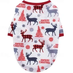 Dog Cat Shirt / T-Shirt Fashion Party Winter Waterproof Breathable Soft Washable Comfortable Christmas Party Casual Daily Festival Dog Clothing for Bichon Frise Pomeranian Baby Pet Papillon Small