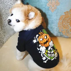 Dog Cat Shirt / T-Shirt Fashion Cool Waterproof Breathable Soft Washable Comfortable Outdoor Halloween Casual Daily Dog Clothing for Bichon Frise Pomeranian Baby Pet Papillon Small