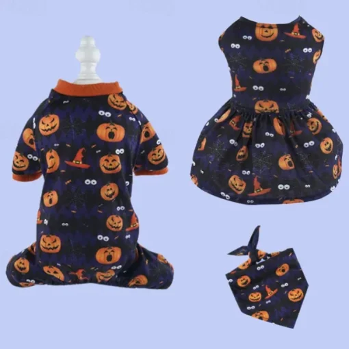 Dog Cat Sweatshirt Dress Dog Bandana Party Funny Winter Breathable Soft Washable Comfortable Outdoor Halloween Casual Daily Dog Clothing for Bichon Frise Pomeranian Baby Pet Papillon Small