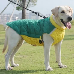 Dog Coat Jacket Parka Jacket with Harness Reflective Warm Water-Resistant Dog Clothing for Medium Large