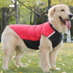 Dog Coat Jacket Parka Jacket with Harness Reflective Warm Water-Resistant Dog Clothing for Medium Large