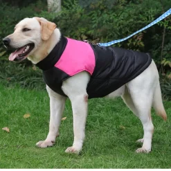 Dog Coat Jacket Parka Jacket with Harness Reflective Warm Water-Resistant Dog Clothing for Small Medium Large