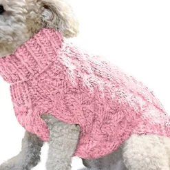 Dog Coat,Nmch Small Dog Sweaterss Knitted Pet Cat Dog Sweaters Warm Dog Sweatshirt Dog Winter Clothes Kitten Puppy Turtleneck Dog Sweaters(Blue,L)