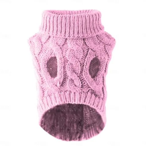 Dog Coat,Nmch Small Dog Sweaterss Knitted Pet Cat Dog Sweaters Warm Dog Sweatshirt Dog Winter Clothes Kitten Puppy Turtleneck Dog Sweaters(Blue,L)