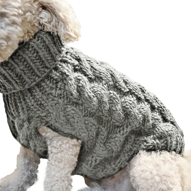 Dog Coat,Nmch Small Dog Sweaterss Knitted Pet Cat Dog Sweaters Warm Dog Sweatshirt Dog Winter Clothes Kitten Puppy Turtleneck Dog Sweaters(Blue,L)