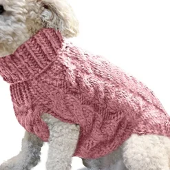 Dog Coat,Nmch Small Dog Sweaterss Knitted Pet Cat Dog Sweaters Warm Dog Sweatshirt Dog Winter Clothes Kitten Puppy Turtleneck Dog Sweaters(Blue,L)