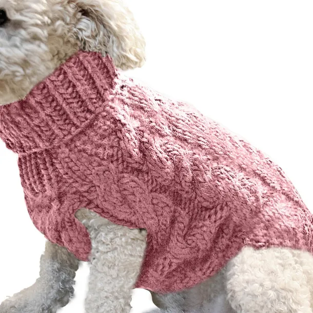 Dog Coat,Nmch Small Dog Sweaterss Knitted Pet Cat Dog Sweaters Warm Dog Sweatshirt Dog Winter Clothes Kitten Puppy Turtleneck Dog Sweaters(Blue,L)