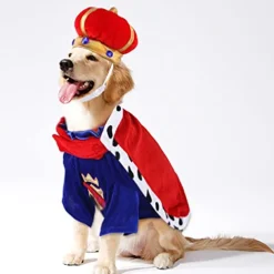 Dog Costume,Dog Costume Clothes 2 Pack Pet Dog Soft Cape Clothes with Kings Crown and Cape for Small Large Dogs Cats Dog Cat Costume for halloween