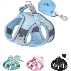 Dog Harness for Small Medium Dogs No Pull Puppy Harness and Leash Set Puppy Harness for Small Dogs Step in Harness for Small Dogs Small Dog Harness mesh Dog Harness.
