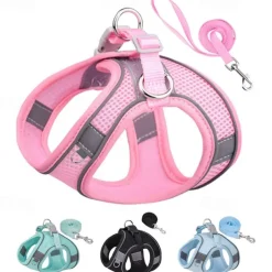 Dog Harness for Small Medium Dogs No Pull Puppy Harness and Leash Set Puppy Harness for Small Dogs Step in Harness for Small Dogs Small Dog Harness mesh Dog Harness.
