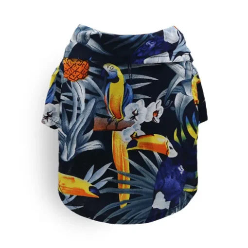 Dog Hawaiian Shirt 2 Pieces Puppy Clothes for Small Medium Large Dogs Boy Breathable Coconut Tree Dog T-Shirt Pet Apparel Cat Outfit for Chihuahua Yorkie Costume Clothing (Small, 1)