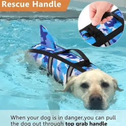 Dog Life Vest Dog Life Jacket Reflective Adjustable Safety Beach Pool Dog Clothing