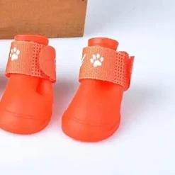 Dog Pets N / A Boots / Shoes Waterproof Solid Colored For Pets PU Leather slip resistant Purple