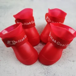 Dog Pets N / A Boots / Shoes Waterproof Solid Colored For Pets PU Leather slip resistant Purple