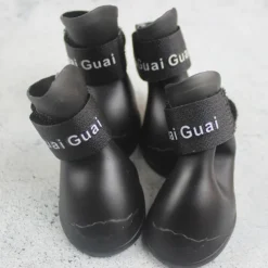 Dog Pets N / A Boots / Shoes Waterproof Solid Colored For Pets PU Leather slip resistant Purple