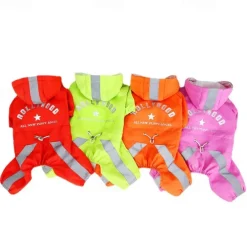 Dog Rain Coat Rain Jacket Fashion Cute Reflective Waterproof Soft Washable Comfortable Outdoor Casual Daily Dog Clothing for Bichon Frise Pomeranian Baby Pet Papillon Small