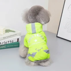 Dog Rain Coat Rain Jacket Fashion Cute Reflective Waterproof Soft Washable Comfortable Outdoor Casual Daily Dog Clothing for Bichon Frise Pomeranian Baby Pet Papillon Small