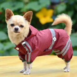 Dog Rain Coat Raincoat Puppy Clothes Rain Jacket Waterproof Windproof Waterproof Outdoor Dog Clothing for Bulldog Shiba Inu Pug Chihuahua Small