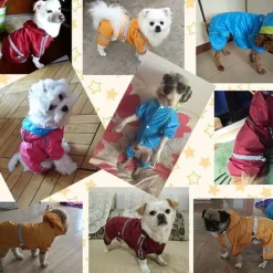 Dog Rain Coat Raincoat Puppy Clothes Rain Jacket Waterproof Windproof Waterproof Outdoor Dog Clothing for Bulldog Shiba Inu Pug Chihuahua Small