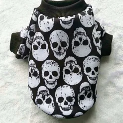 Dog Shirt Sweatshirt Skull Dog Clothes Puppy Clothes Dog Outfits Multicolor Black Sweatshirts Dog XS