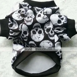 Dog Shirt Sweatshirt Skull Dog Clothes Puppy Clothes Dog Outfits Multicolor Black Sweatshirts Dog XS
