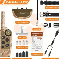 Dog Shock Collar Dog Training Collar With Remote 2000ft Waterproof Rechargeable Electric Training Collar