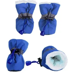 Dog Shoes,Dog Boots / Shoes Socks Warm Cute Solid Colored For Pets Cotton Black Pet Shoes Foot Cover Dog Boots