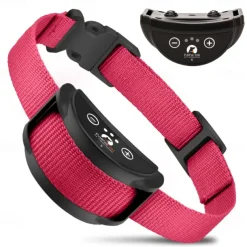 Dog Training Anti Bark Collar Shock Collar Anti Bark Device Simple Dog Multi-functional Dog Cat Pets Waterproof Anti Bark Automatic Rechargable Safety Nylon Behaviour Aids For Pets