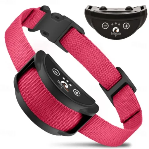 Dog Training Anti Bark Collar Shock Collar Anti Bark Device Simple Dog Multi-functional Dog Cat Pets Waterproof Anti Bark Automatic Rechargable Safety Nylon Behaviour Aids For Pets