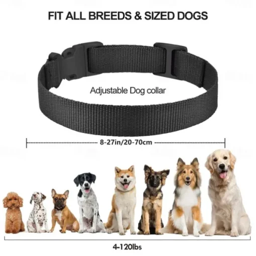 Dog Training Anti Bark Collar Shock Collar Anti Bark Device Simple Dog Multi-functional Dog Cat Pets Waterproof Anti Bark Automatic Rechargable Safety Nylon Behaviour Aids For Pets