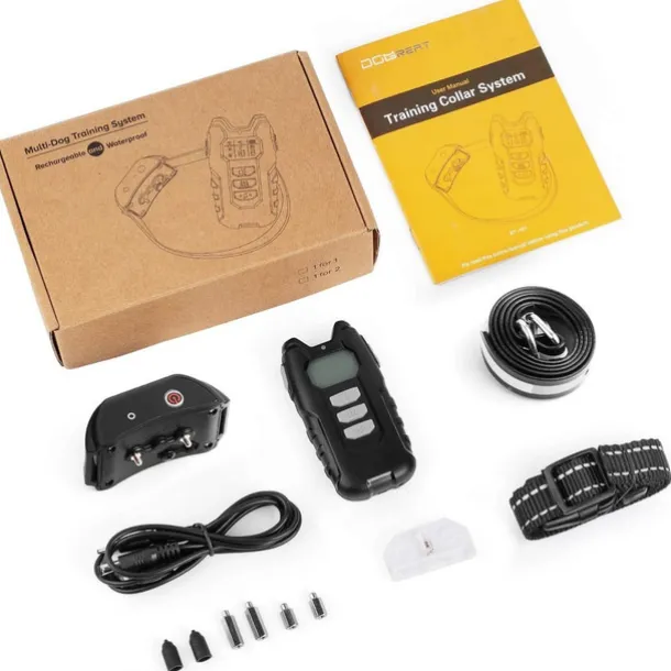 Dog Training Anti Bark Device Shock Collar For Dogs With Remote Remote Controlled Adjustable Electronic 2 Receiver Rechargeable Dog Shock Collar 3 Modes Beep Vibration Dog Pets Waterproof Rechargable