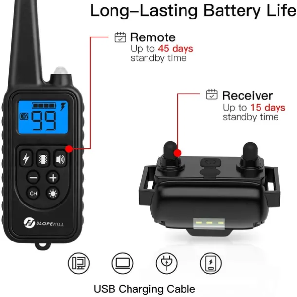 Dog Training Shock Collar Adjustable Dog Trainer Electronic / Electric Plastic Electronic Behaviour Aids Obedience Training For Pets